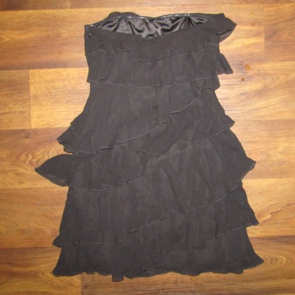 Express Black Dress Flower Design Size 6 - Picture 4 of 8